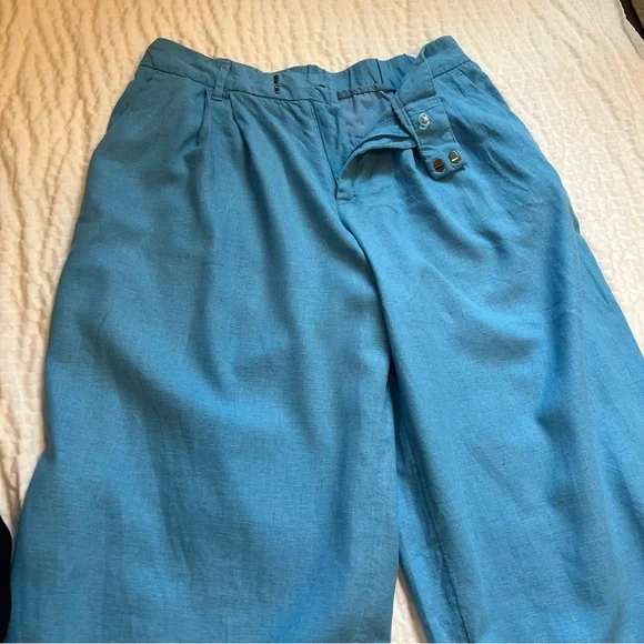 A New Day-Linen Pants- Light Blue- 10 - Picture 7 of 10